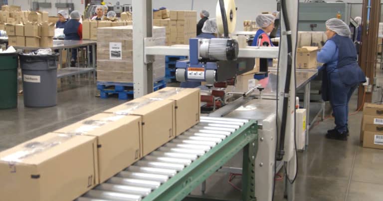 Ameripac operations, conveyor