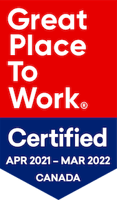 Certified Great Place to Work Badge in Canada for 2021