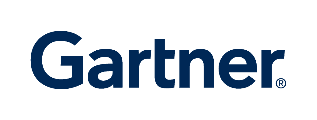 Gartner logo, blue, padded