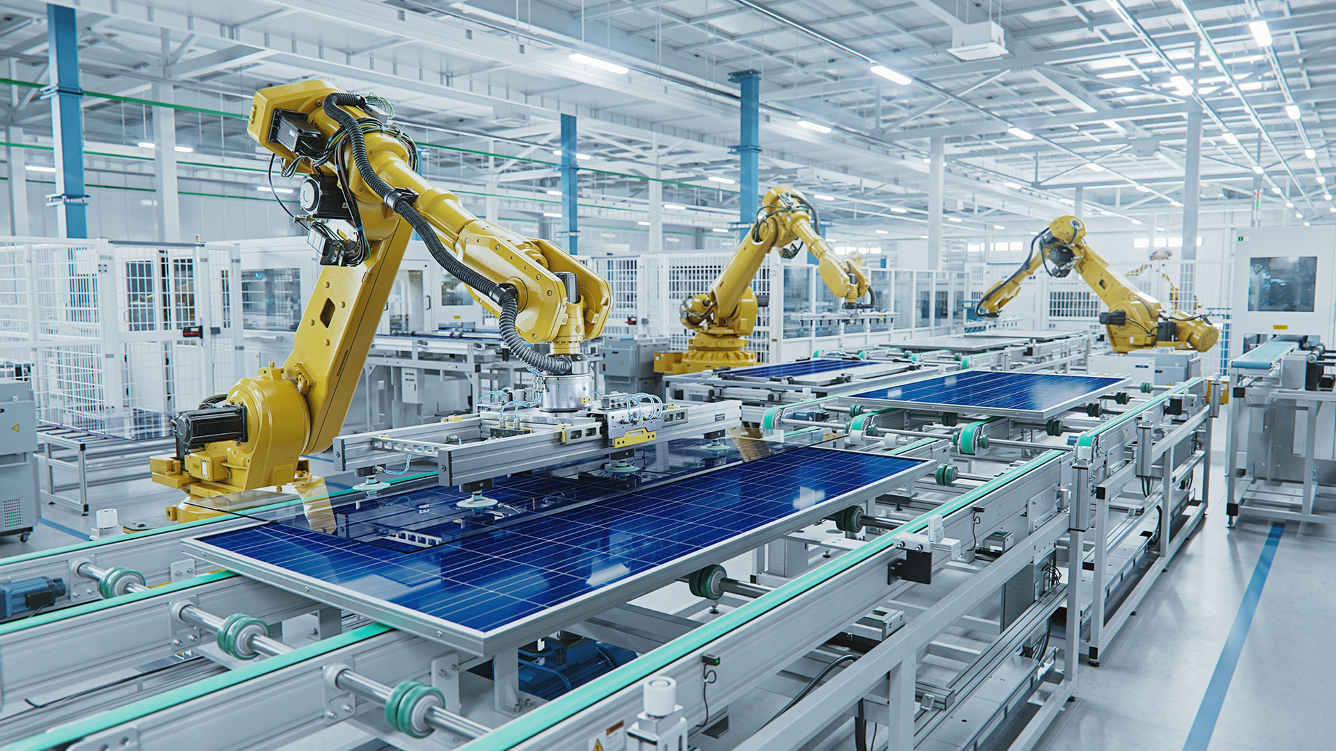 Robotic Arms, Solar Panel assembly, automation