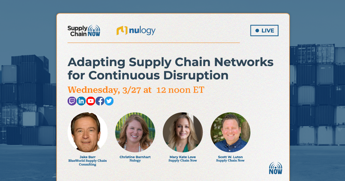Livestream: Adapting Supply Chain Networks for Continuous Disruption