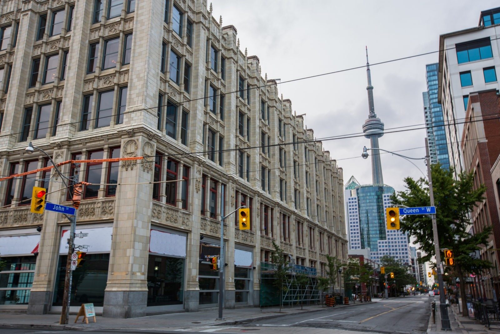 A view of Toronto's Financial District from Queen Street.
