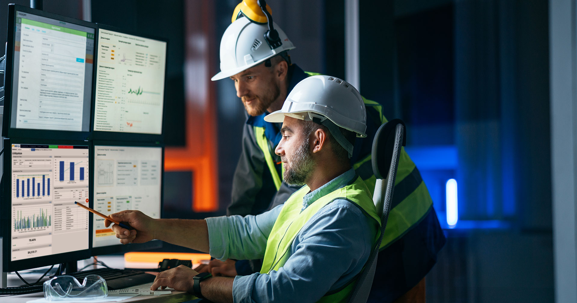 Manufacturing staff screens