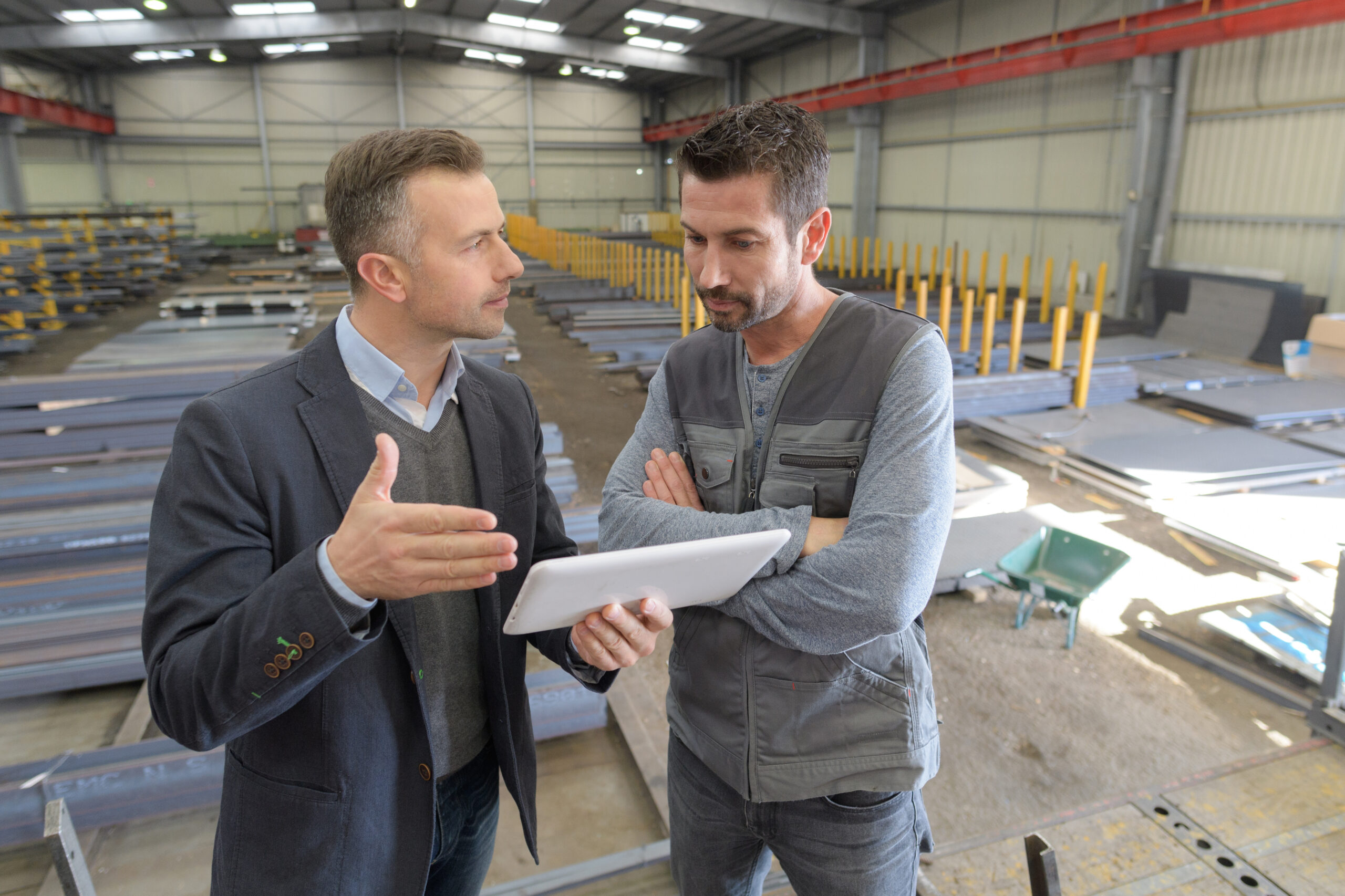 warehouse tablet manager discuss