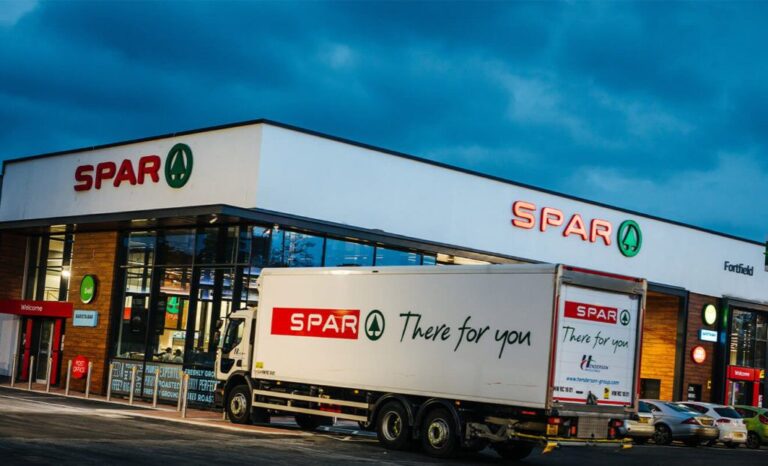 SPAR store and Henderson Group delivery truck