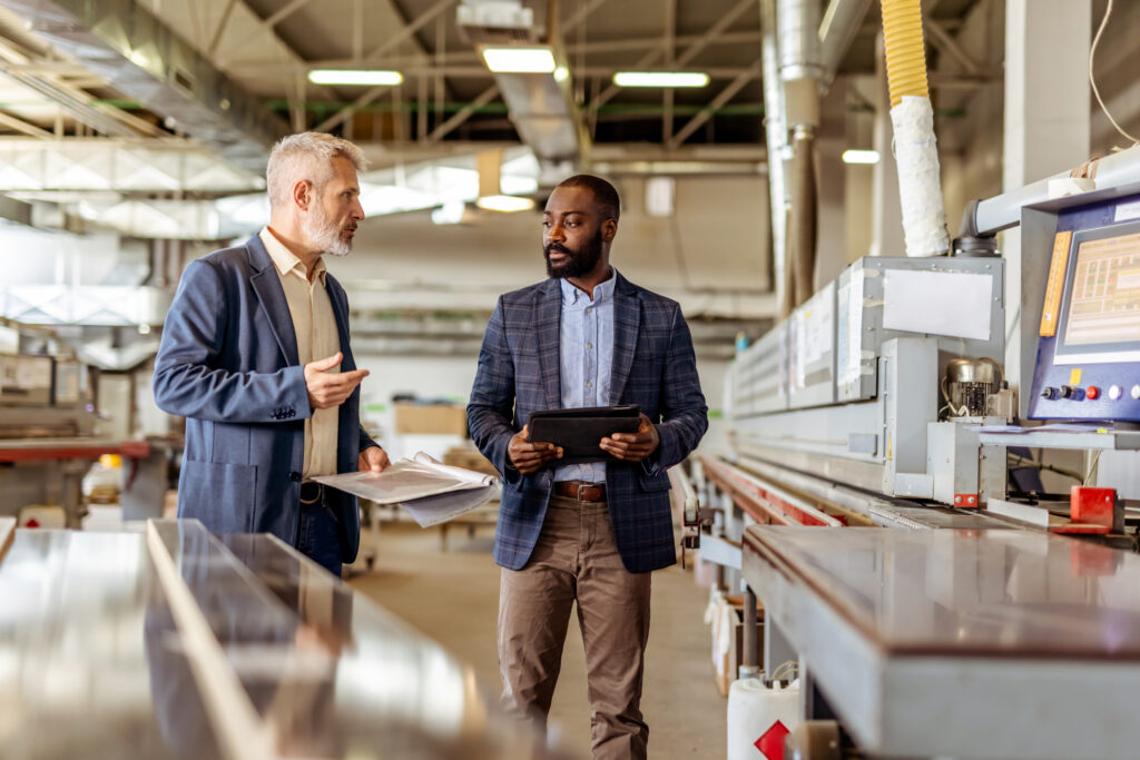 Manufacturing line tablet collaboration managers