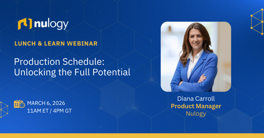 March Lunch & Learn Production Scheduling