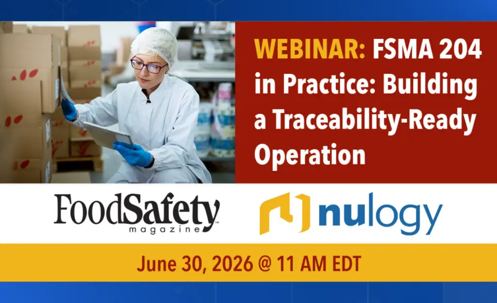 FSMA 204 webinar with Food Safety Magazine