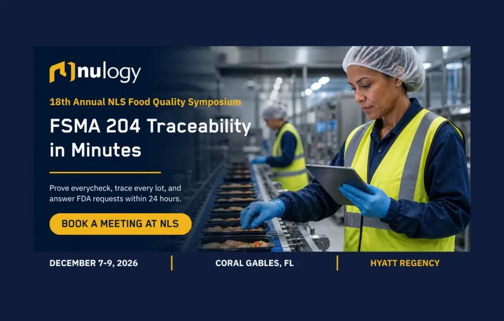 Ven a conocer a Nulogy en el Simposio sobre Calidad Alimentaria de NLS 2026